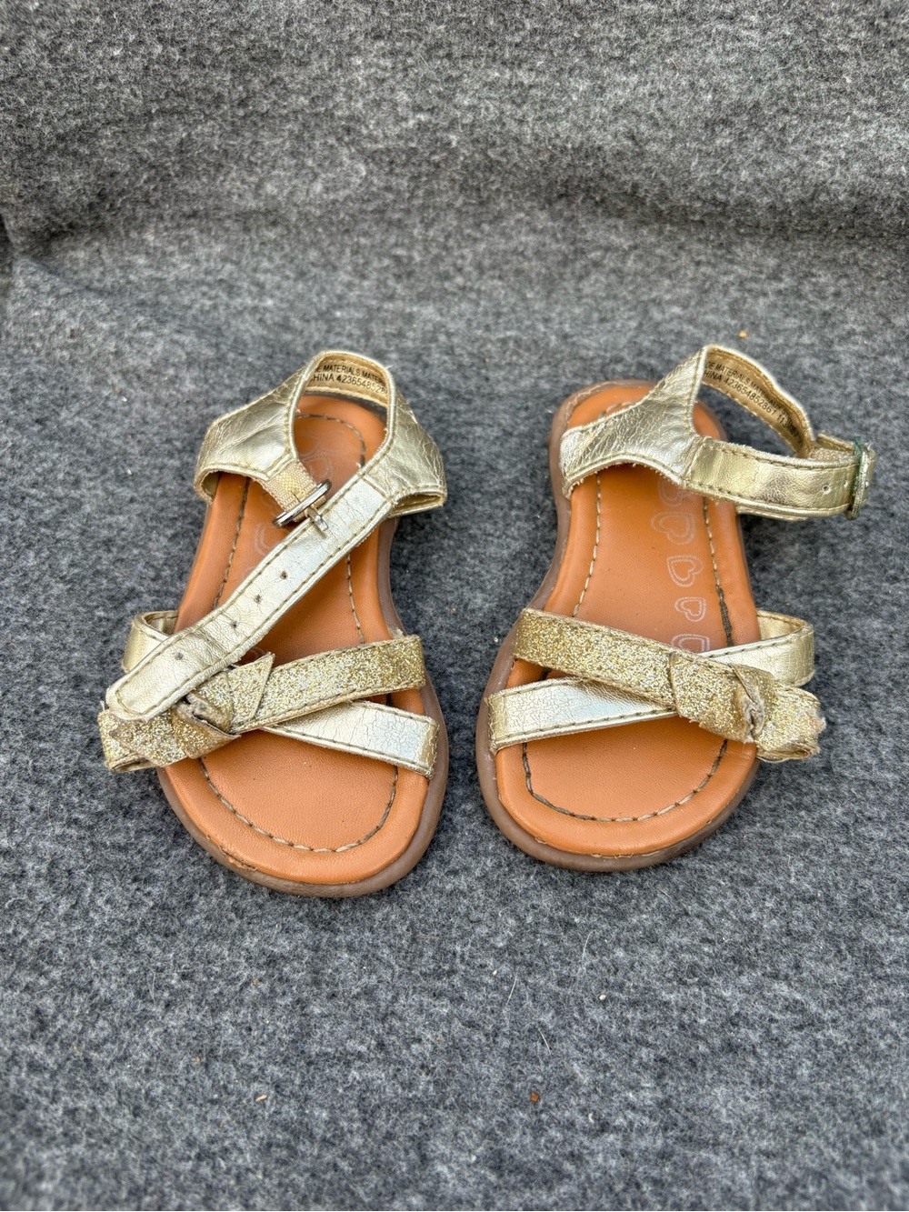 The Children's Place Girls Gold Knot Strap Sandals